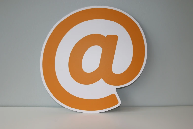 there is an image of an orange email sign