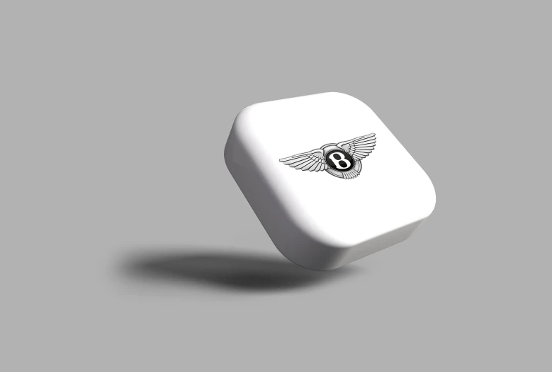 a 3d model of an object with a symbol on the side