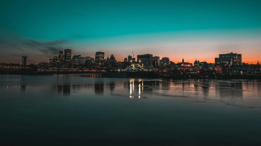 there is a body of water next to a large city