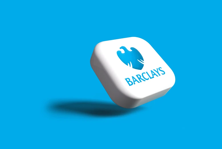 the back side of a dice with the words barclay's on it