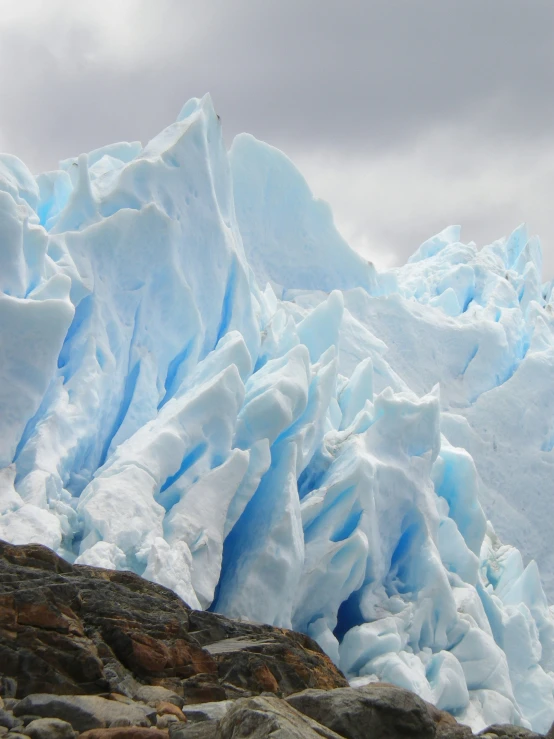 a large glacier that is covered in ice and snow