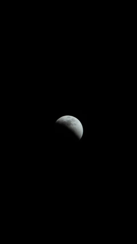 the moon during a total rise with black background