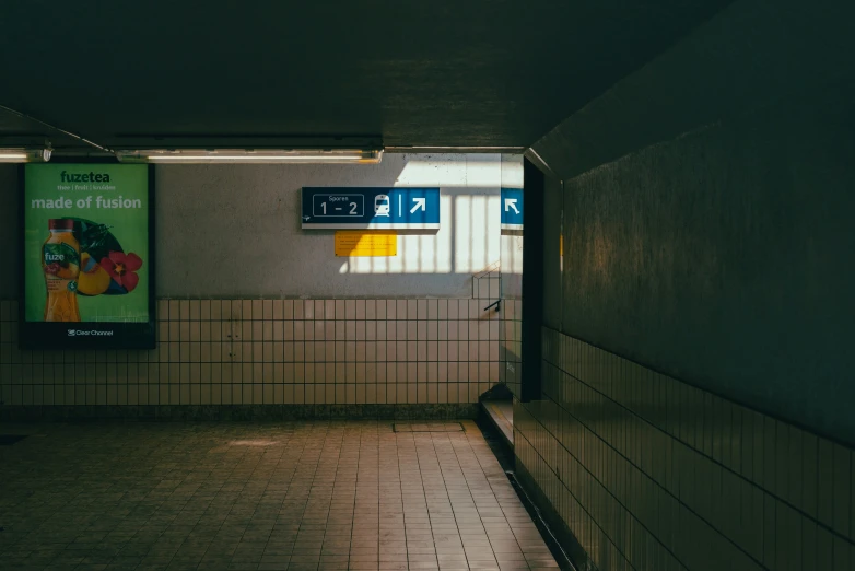 the door of a public transportation platform that leads to another area