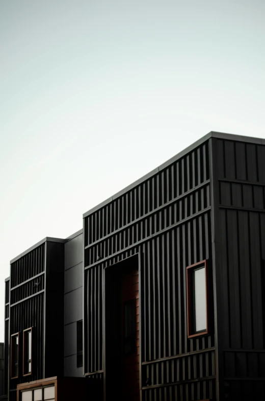 a row of shipping containers sitting next to each other