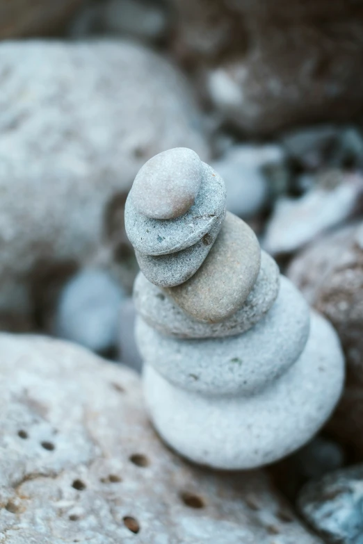 an assortment of different rocks are piled together