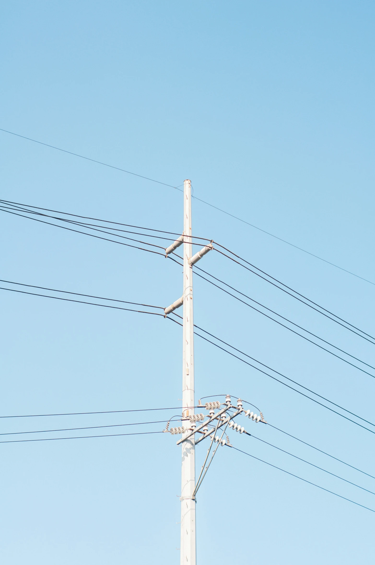 a telephone pole that is made of steel