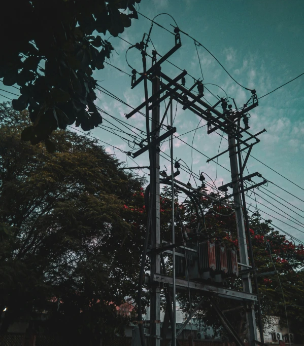 this is the electrical tower used to power the house