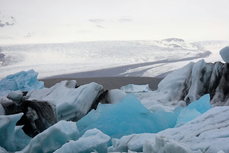 a po taken from above of ice formations