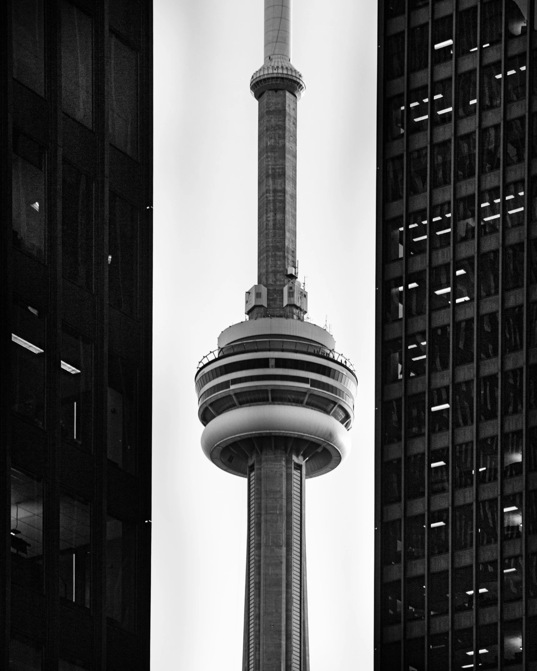 an old po of a high rise building in the city