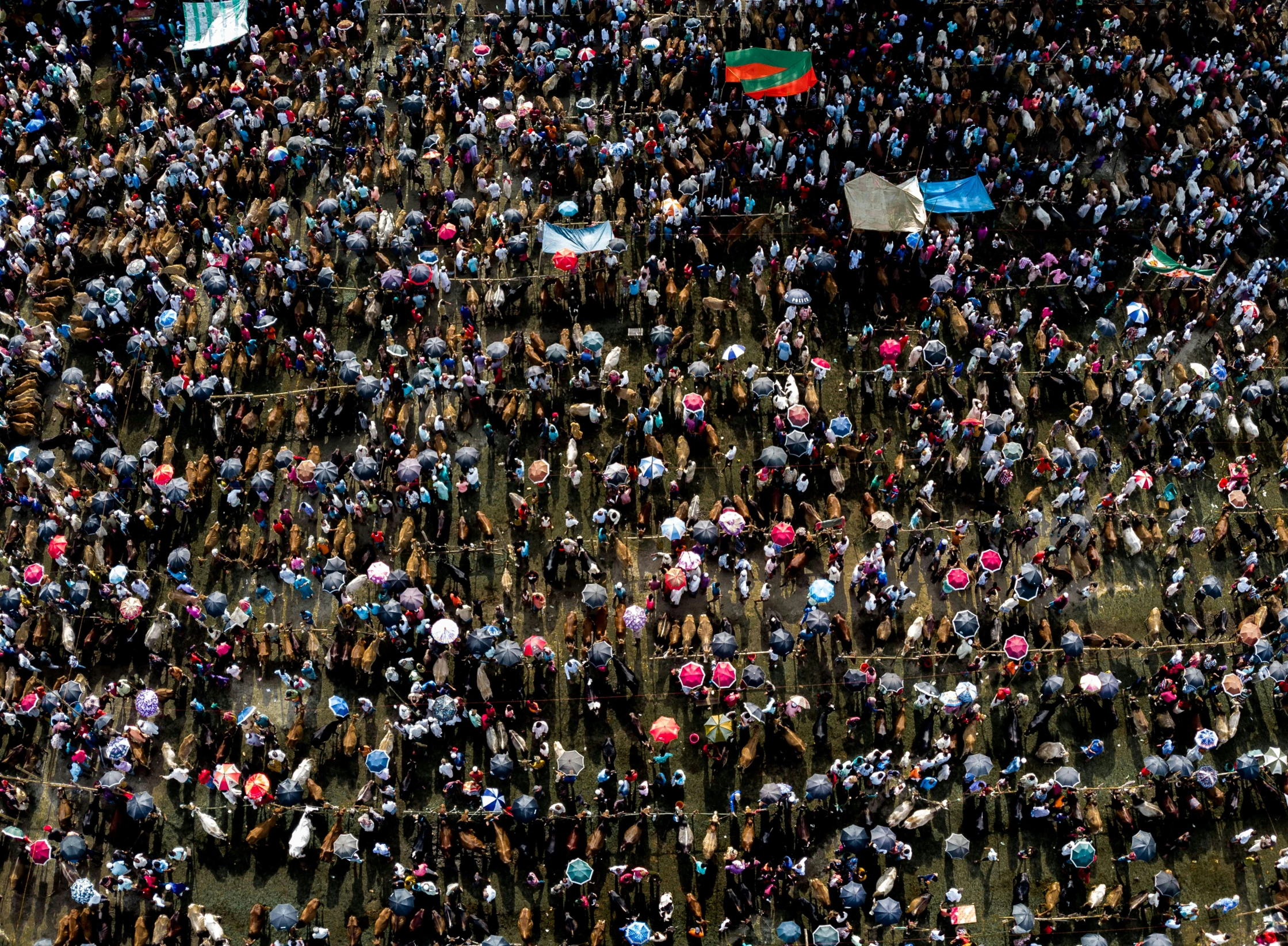 many people are standing together in a crowd