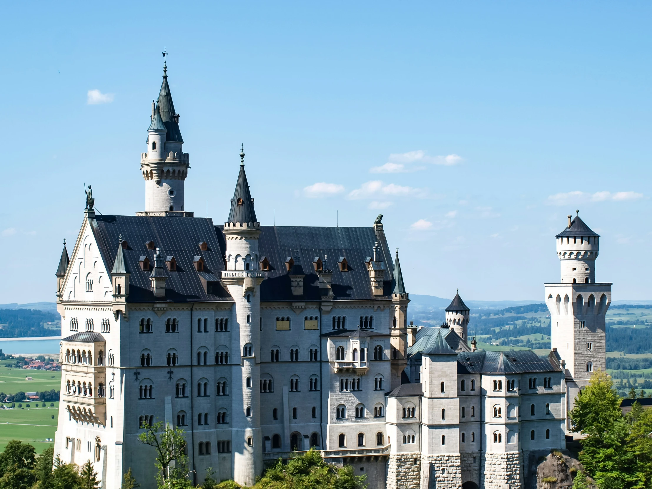 this is an old castle with towers and turrets