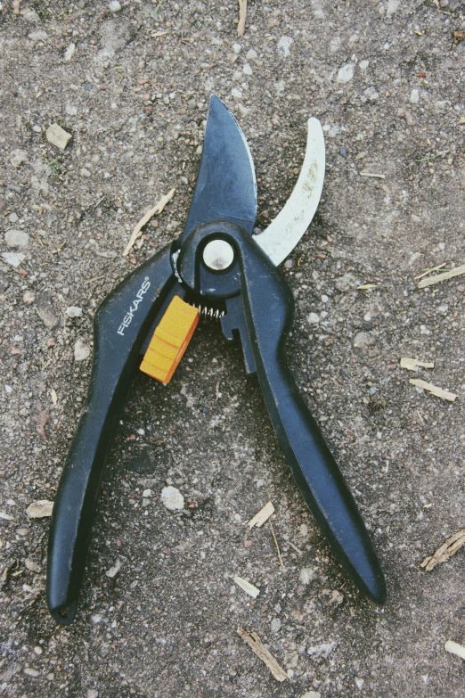 a pair of pliers sitting on the ground