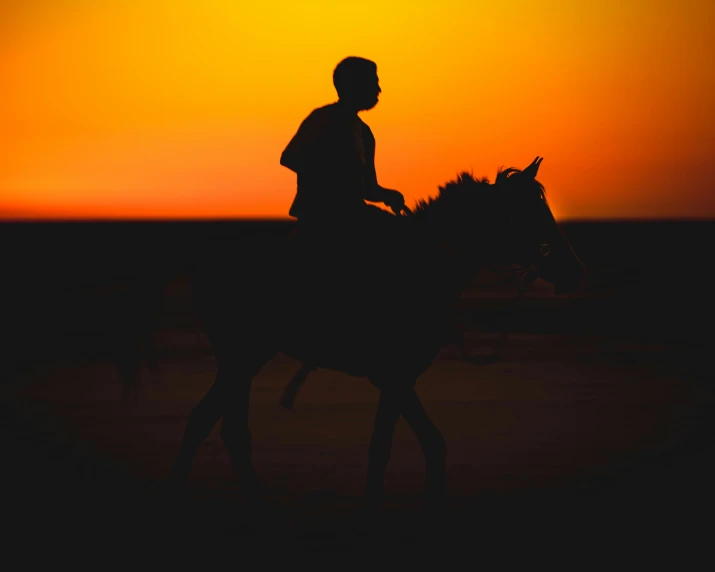 a man riding on the back of a horse