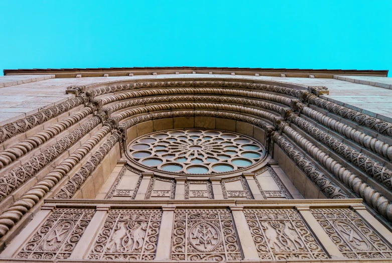 a closeup of the top part of a building