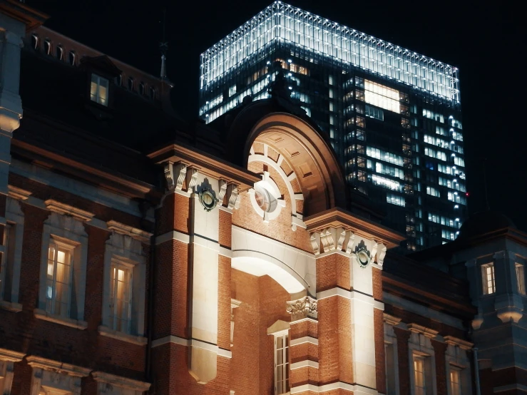 a building that has a clock on it's side