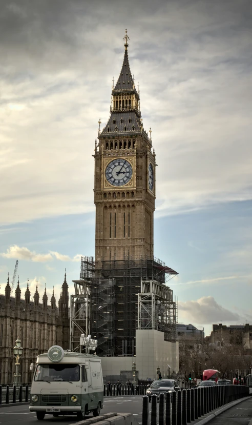 this clock tower can be seen from the city's street