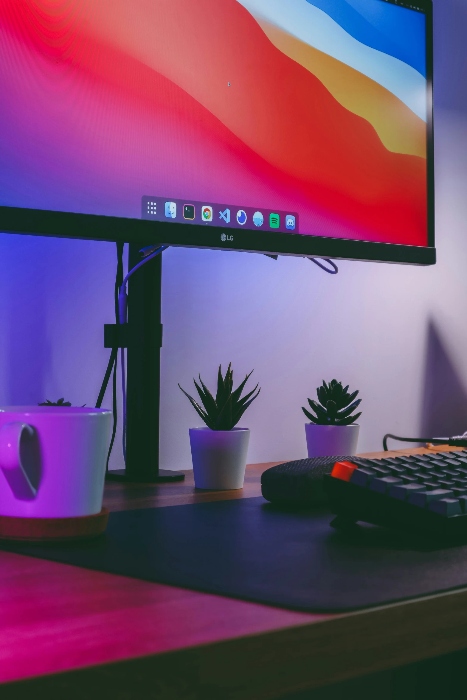 a computer screen with a keyboard and monitor on it