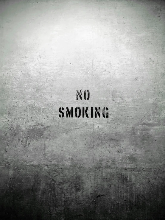 there is a no smoking sign on the wall