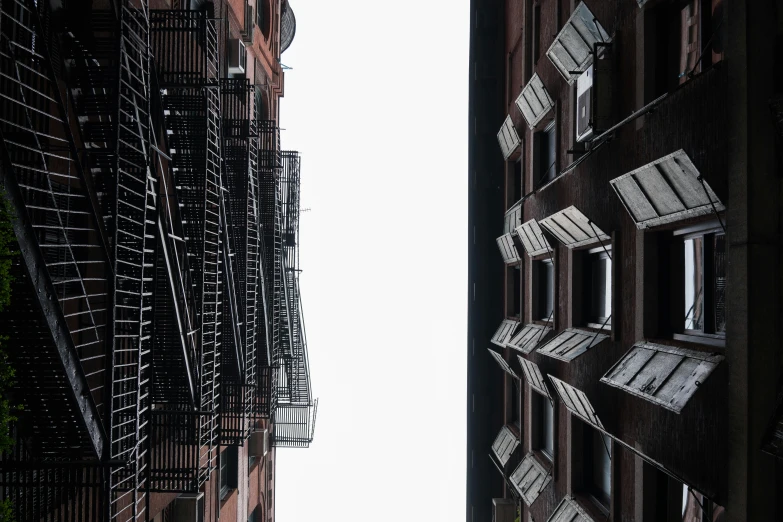 a tall building with lots of iron bars