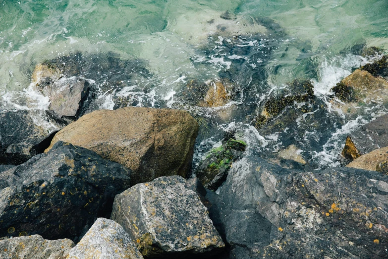 the rocks are very clear and clear at the beach