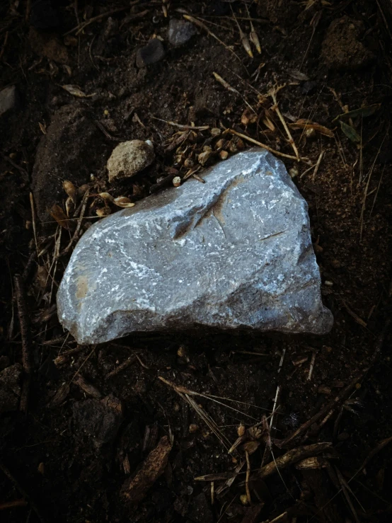 a piece of rock that has been hed in the ground