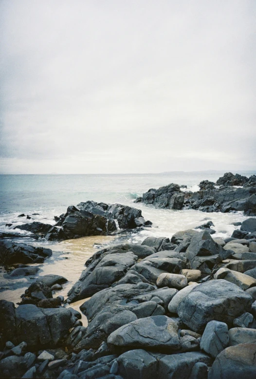 this is a view of a rocky shore