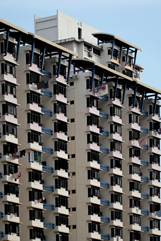 a very large building with many windows on the side of it