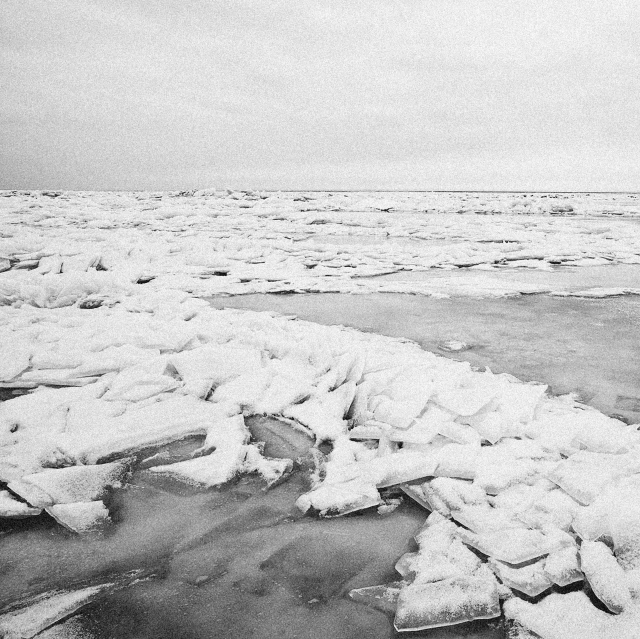 an image of ice with a person walking on it