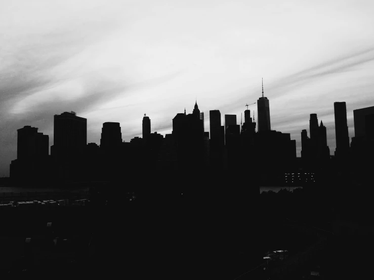 a black and white po of some buildings