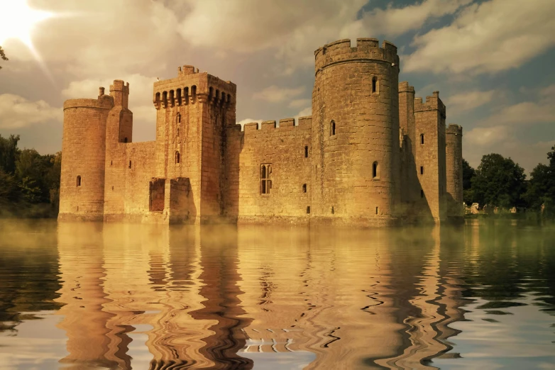 a castle that is sitting on top of a lake