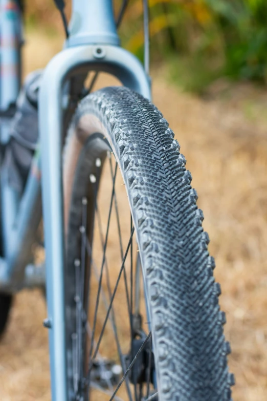 a close up of the front end of a bicycle