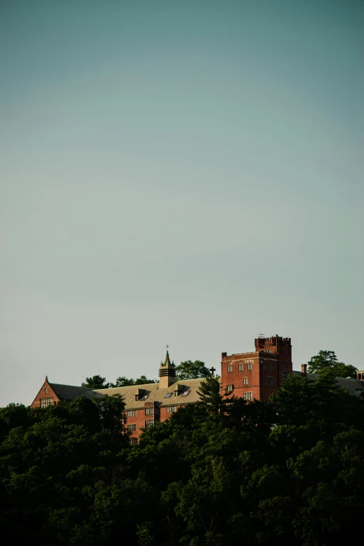 a large building on top of a hill