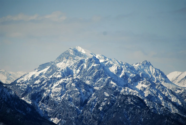 the snow covered mountain tops can be seen from the distance