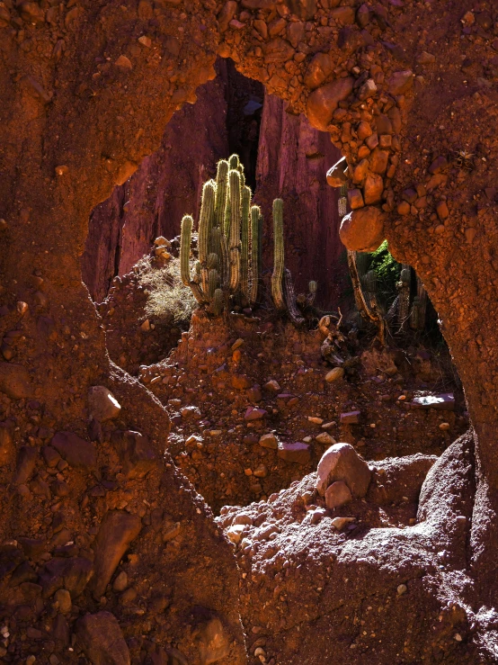 there is a very old looking rock formation