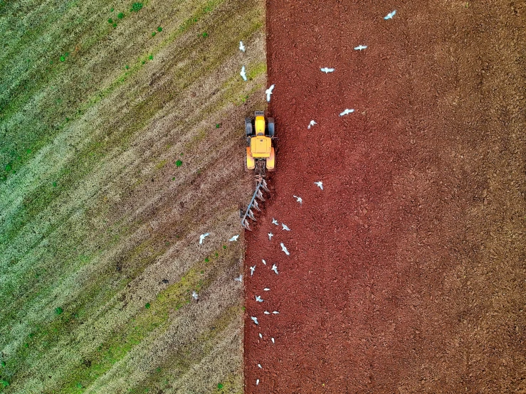 aerial s of a field and two small planes