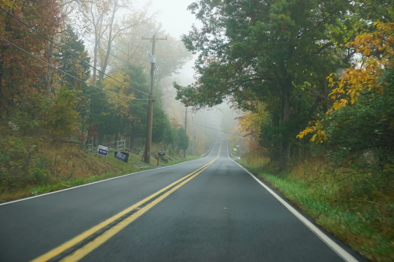 there is an empty road in the country