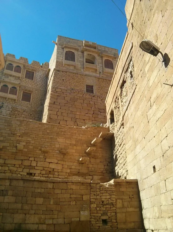 a castle with a stairway leading to the top