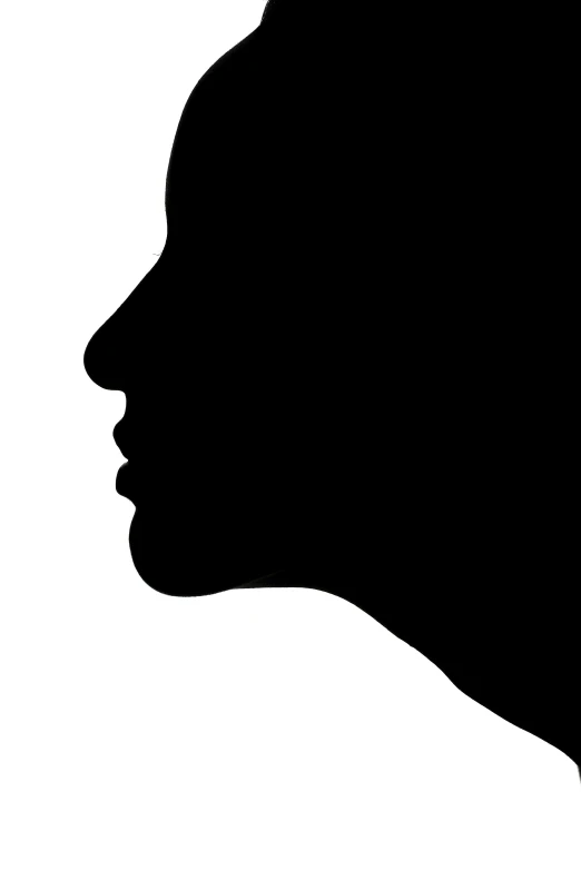 a silhouette of a womans profile