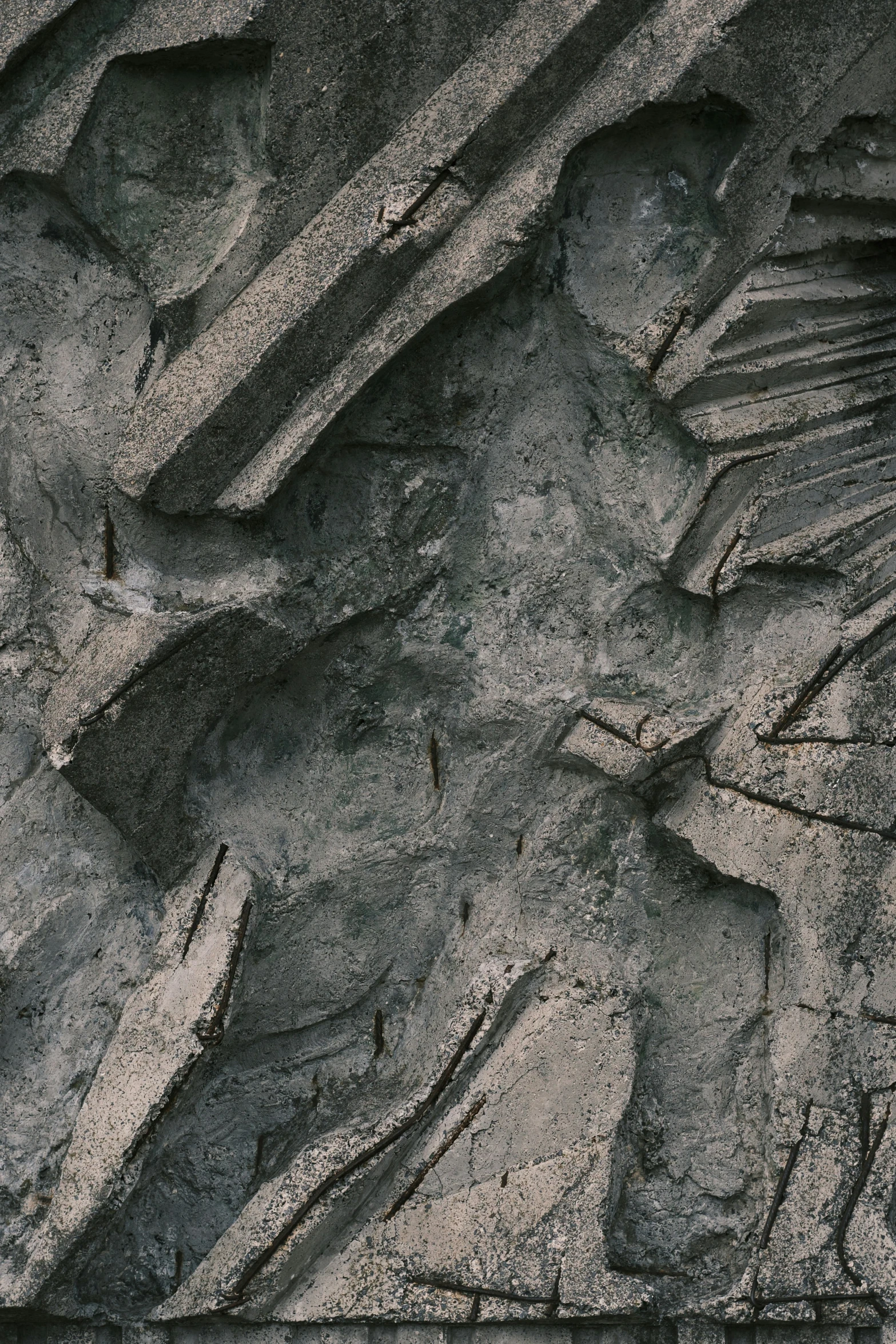 some rocks and plants on a beach by water