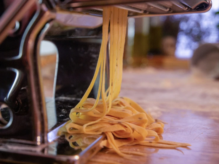 this is an image of noodles being cooked