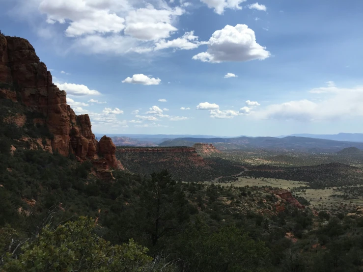 a view from the top of a large cliff