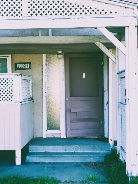 a view of a house from the front entrance