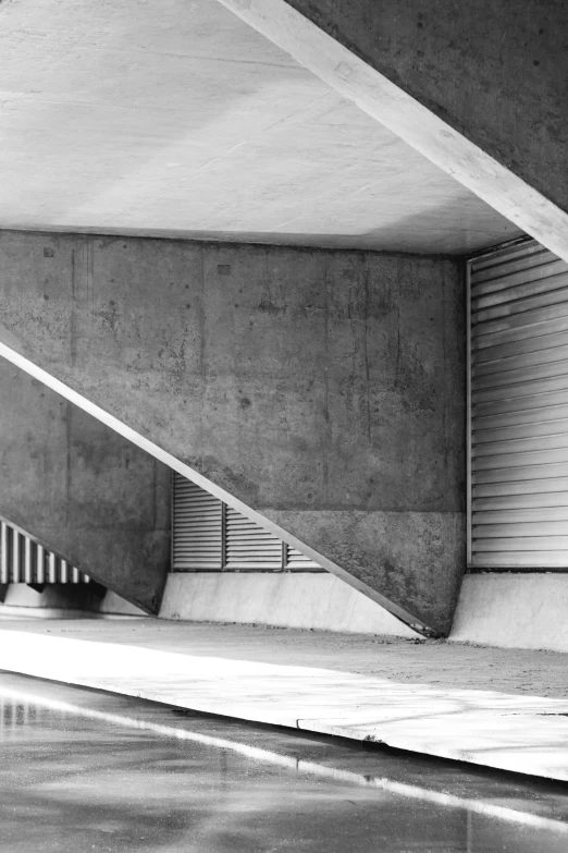 the underside of a building is shown