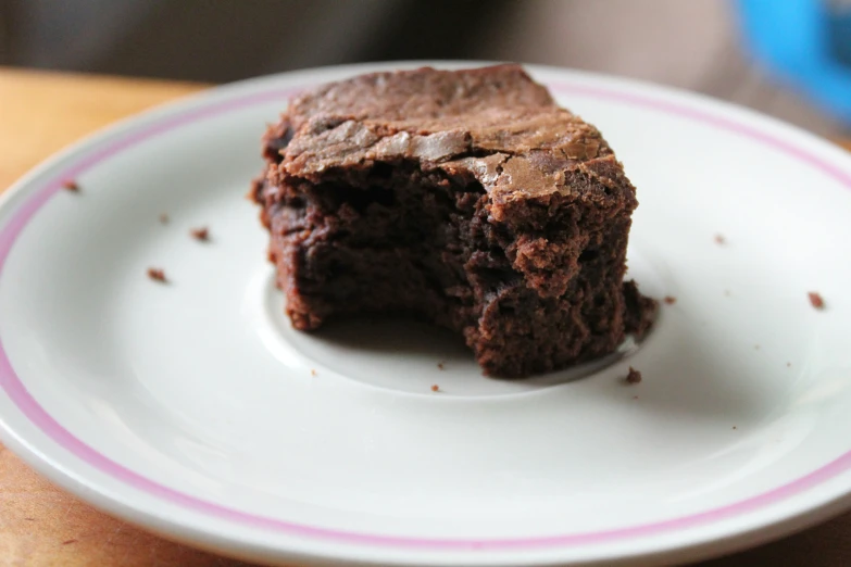 a plate with a slice of chocolate cake on it