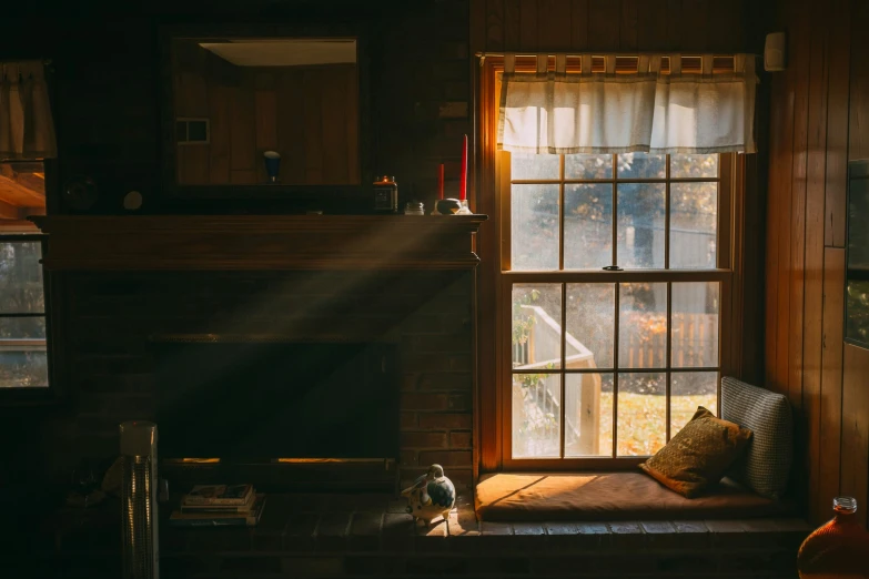 an image of a bedroom with a fireplace