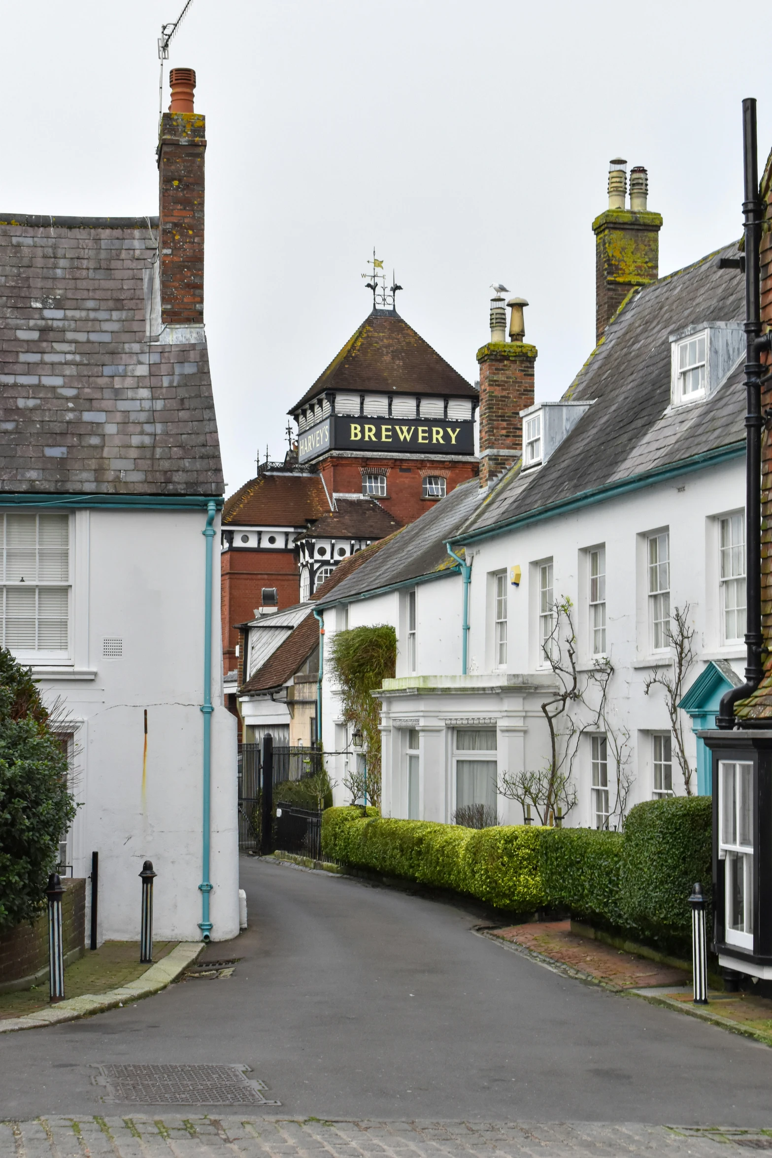 several buildings and a street in front of them