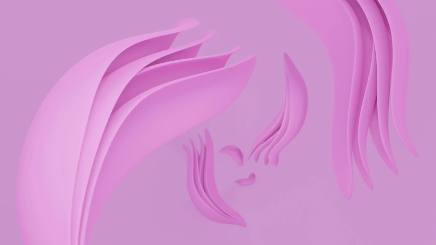 some folds in the shape of pink paper