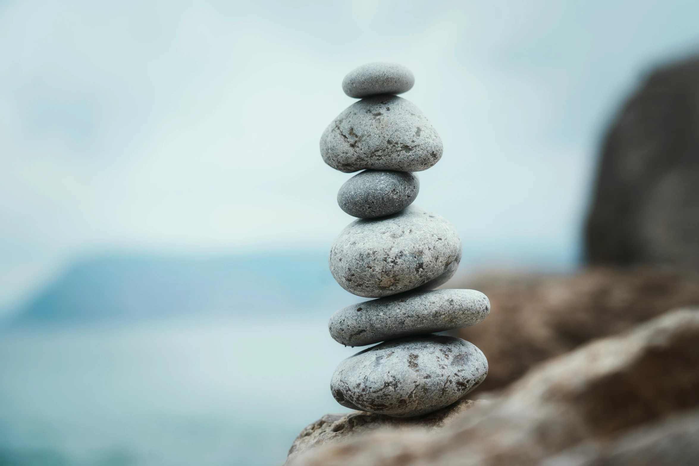 some rocks stacked on top of each other