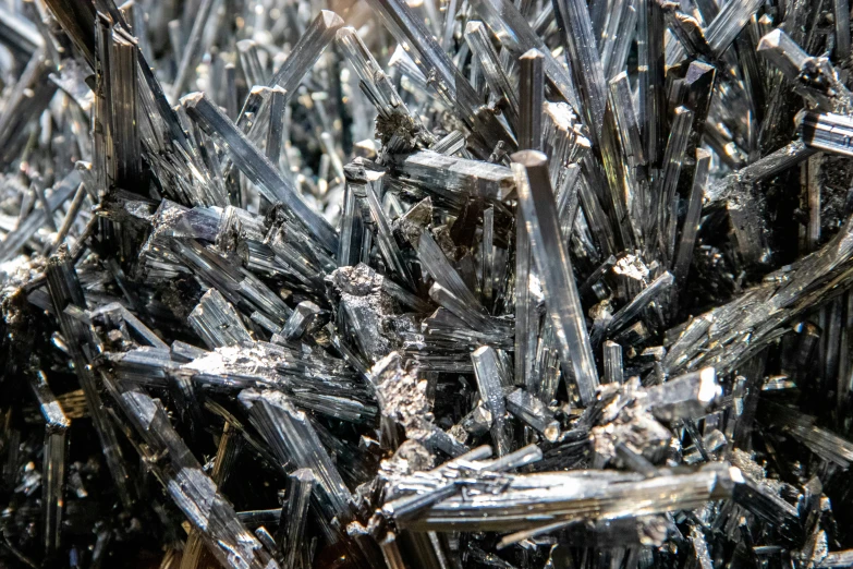 frozen snow crystals are close up to each other