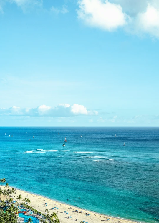 a beach and water from high above